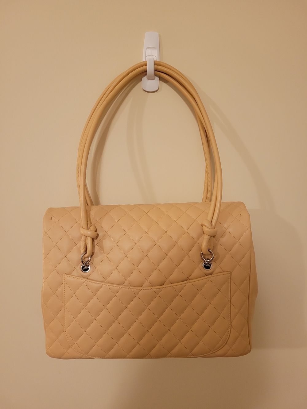 Brand New Authentic Vintage Chanel Cambon CC Women's Flap Bag - Beige & Black - Picture 3 of 11
